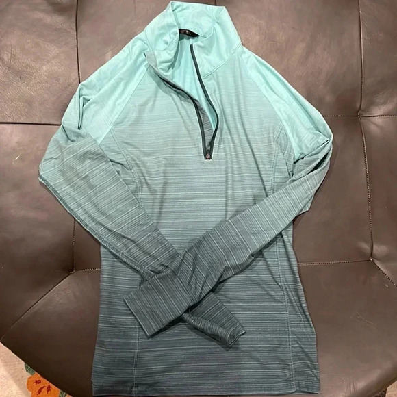 Stoic ombre teal zip pullover - Picture 1 of 5